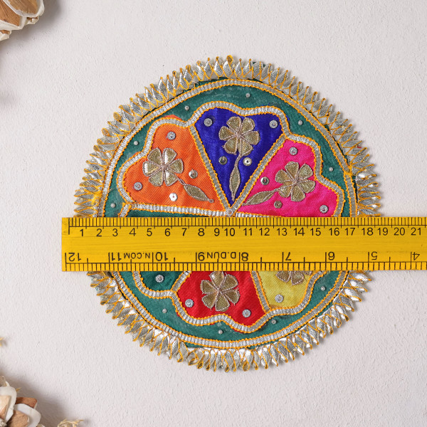 Pack of  10Pcs Multicolor Gota Work Applique Patch for Dresses, Bags, and DIY Craft Projects
