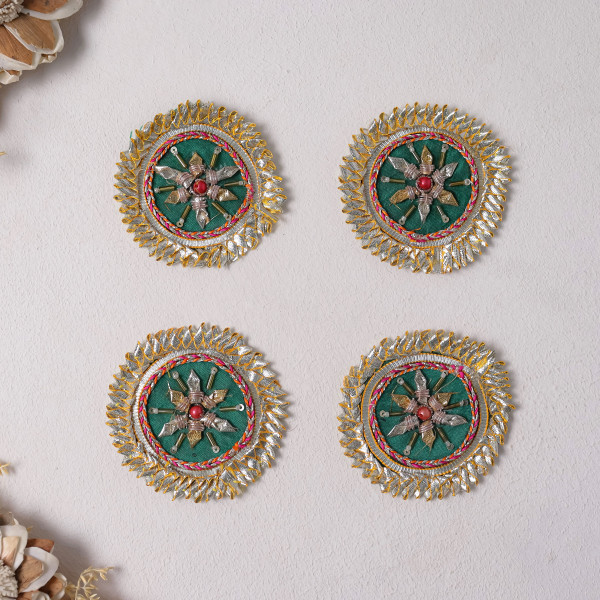 Gota Patti Tulip Applique Patch for Dresses, Blouses, and DIY Crafts