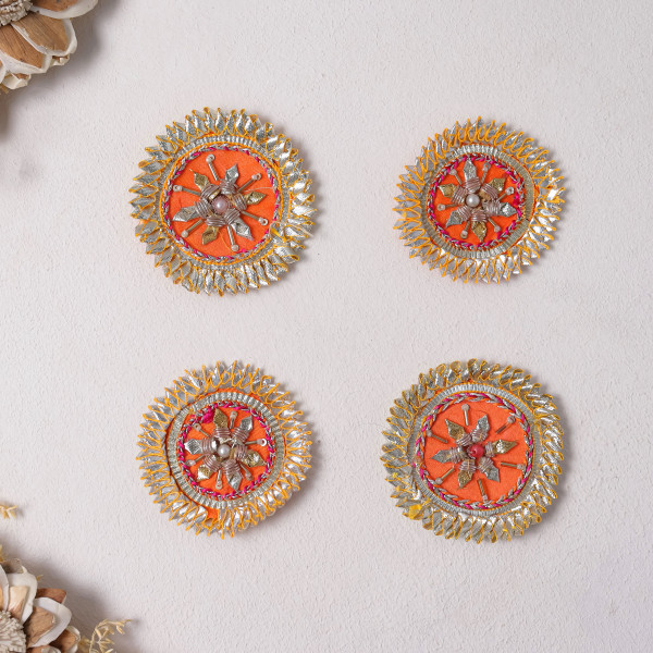 Gota Patti Tulip Applique Patch for Dresses, Blouses, and DIY Crafts