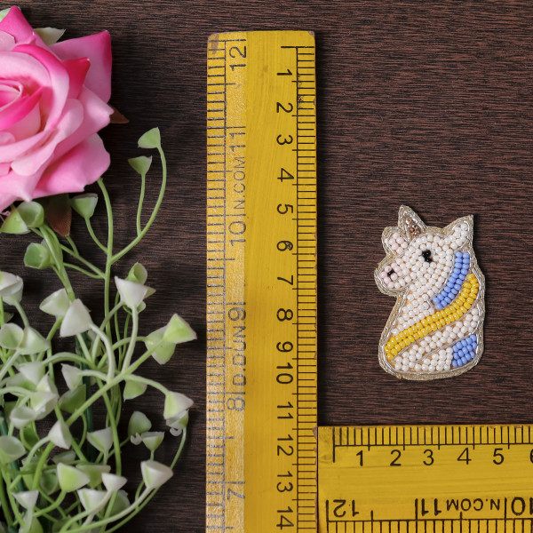 Pair Of Magical Beaded Seahorse Unicorn Patch – DIY Sew-On Applique