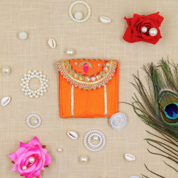 Pack of 5pc Handcrafted Gota Patti & Mirror Work Coin Pouch | Ethnic Indian Coin Purse
