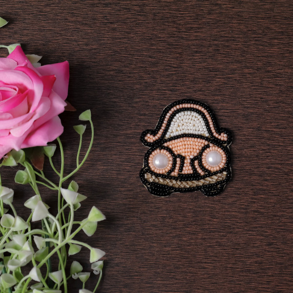 Pair of Retro Beetle Embroidered Motif for Clothing & Crafts