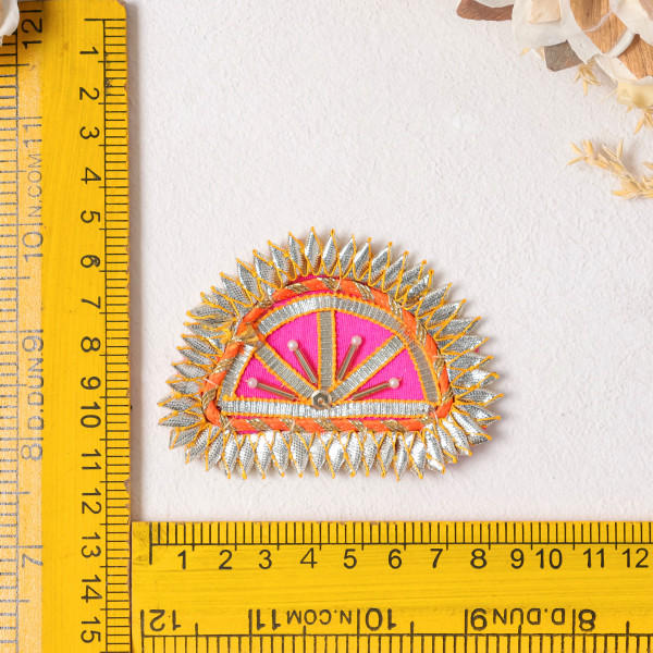 Pack of 10pcs Traditional Gota Patti Half-Moon Applique Patches