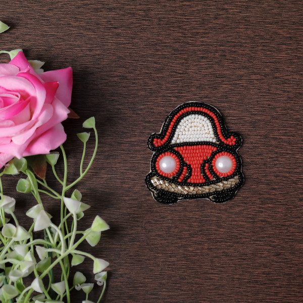 Pair of Retro Beetle Embroidered Motif for Clothing & Crafts