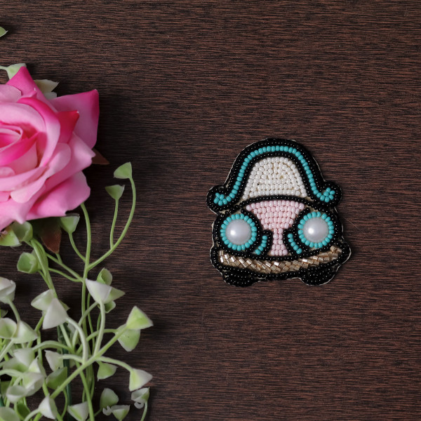 Pair of Retro Beetle Embroidered Motif for Clothing & Crafts