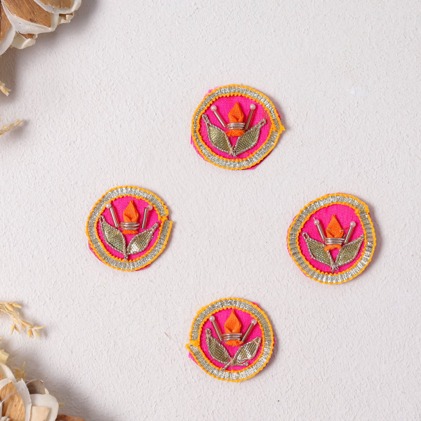 Pack Of 25Pcs Traditional  Gota Bud Patti Embroidery Applique Motif Patches