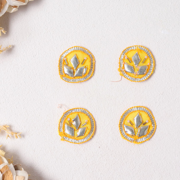 Pack Of  25Pcs Traditional Rajasthani Gota Patti Flower Patches | Festive Dress Borders & Appliques
