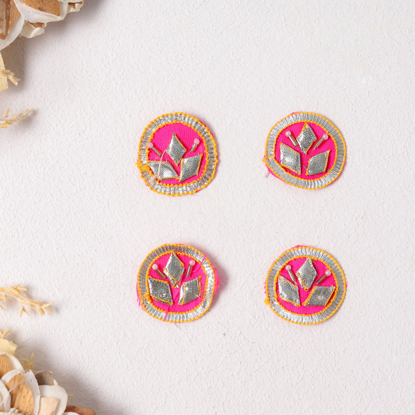 Pack Of  25Pcs Traditional Rajasthani Gota Patti Flower Patches | Festive Dress Borders & Appliques