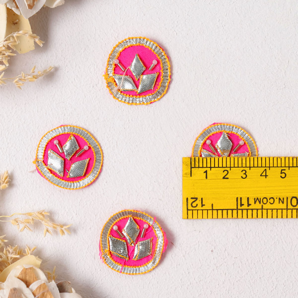 Pack Of  25Pcs Traditional Rajasthani Gota Patti Flower Patches | Festive Dress Borders & Appliques