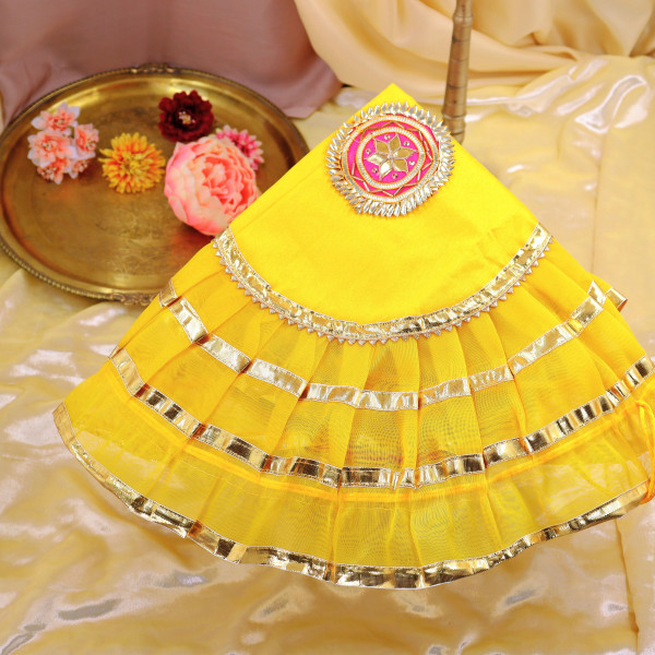 Handcrafted Embellished Gota Patti Godh Bharai Cover & Shagun Potli Set