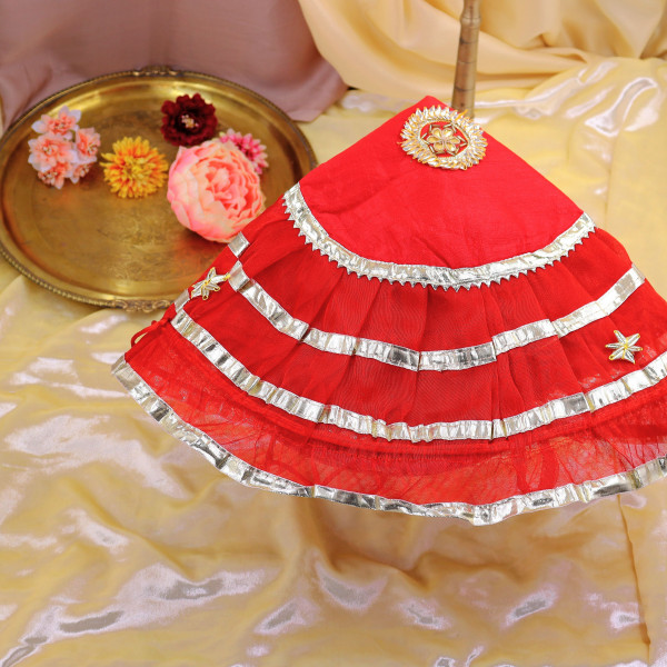 Handcrafted Embellished Gota Patti Godh Bharai Cover & Shagun Potli Set