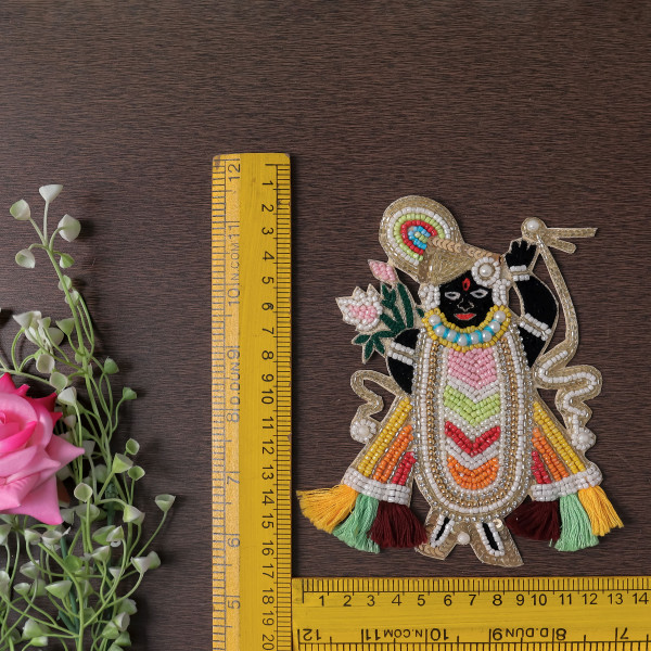 Handcrafted Thread Embroidery Shrinathji Applique Patch