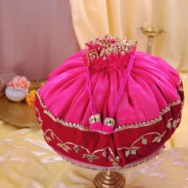 Designer Festive Gota Patti Embellished Shagun Cover for Godh Bharai