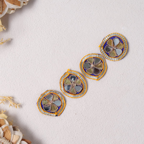 Pack Of 25pcs Premium Gota Patti & Mirror Embellished Dress Applique Patches