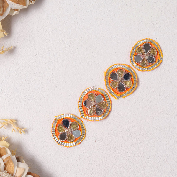 Pack Of 25pcs Premium Gota Patti & Mirror Embellished Dress Applique Patches