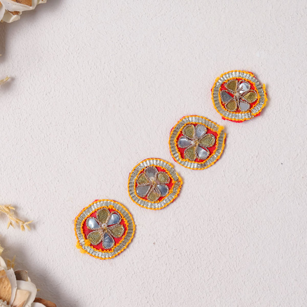 Pack Of 25pcs Premium Gota Patti & Mirror Embellished Dress Applique Patches