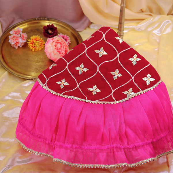 Handcrafted Gota Patti Embroidery Godh Bharai Shagun Cover