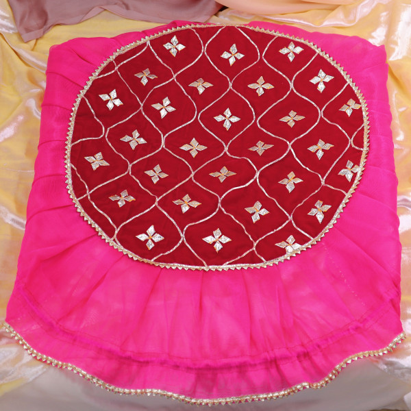 Handcrafted Gota Patti Embroidery Godh Bharai Shagun Cover
