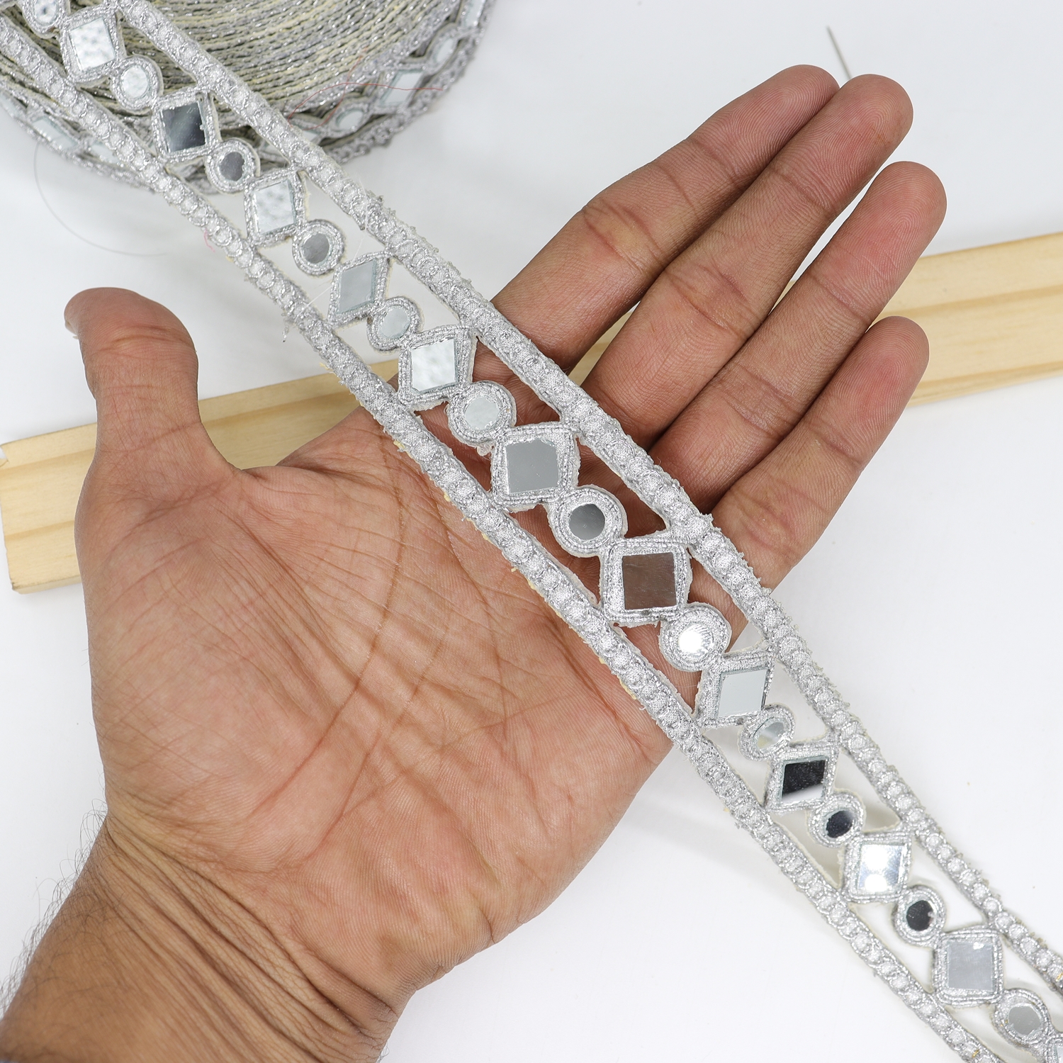 mirror work laces for dress Strala Golden Color Mirror Laces for Dresses, Sarees, Lehenga, Suits, Bags, Decorations, Borders, Crafts and Home Dcor,Blouse (3mtr) Design-320 (Golden) : Amazon.in: Home & Kitchen