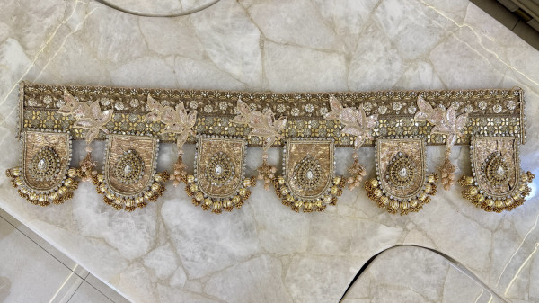 Golden Zardozi Tissue Bandarwal (Toran)