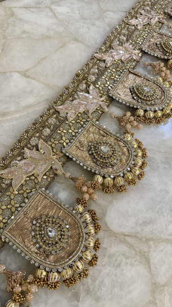 Golden Zardozi Tissue Bandarwal (Toran)