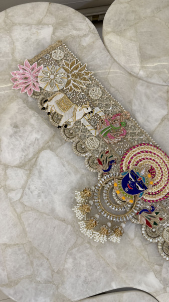 Shrinathji Pichwai Bandarwal with Hand Embroidery | Traditional Toran