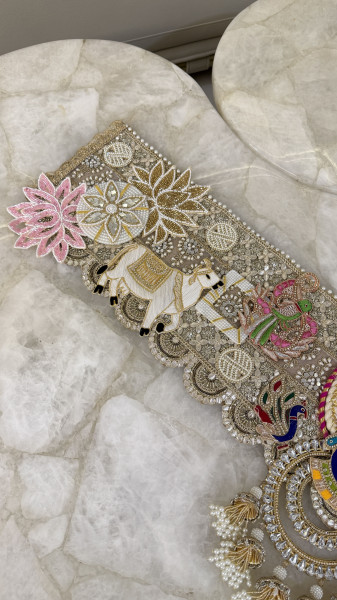 Shrinathji Pichwai Bandarwal with Hand Embroidery | Traditional Toran
