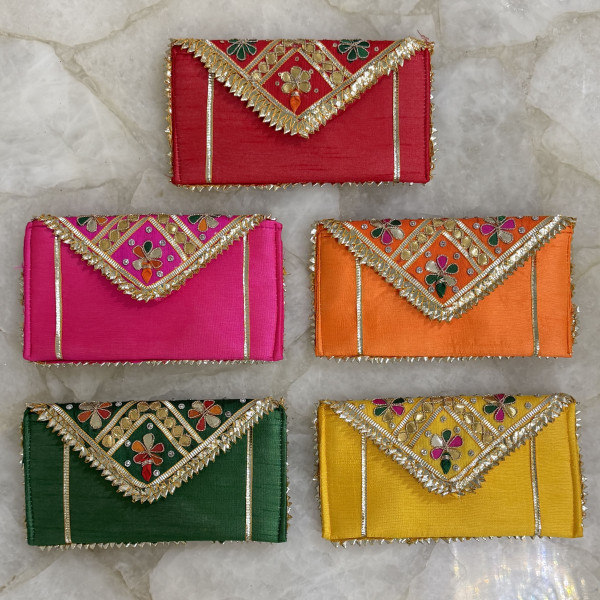 Handcrafted Gota Patti Embroidered Money Envelope – Pack of 5