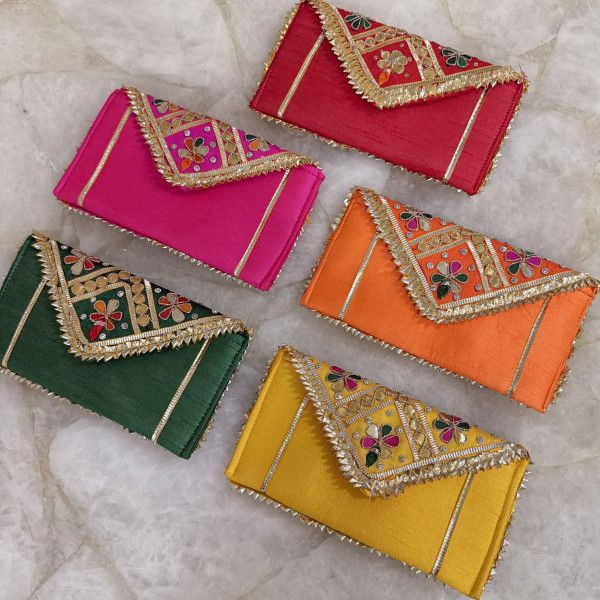 Handcrafted Gota Patti Embroidered Money Envelope – Pack of 5