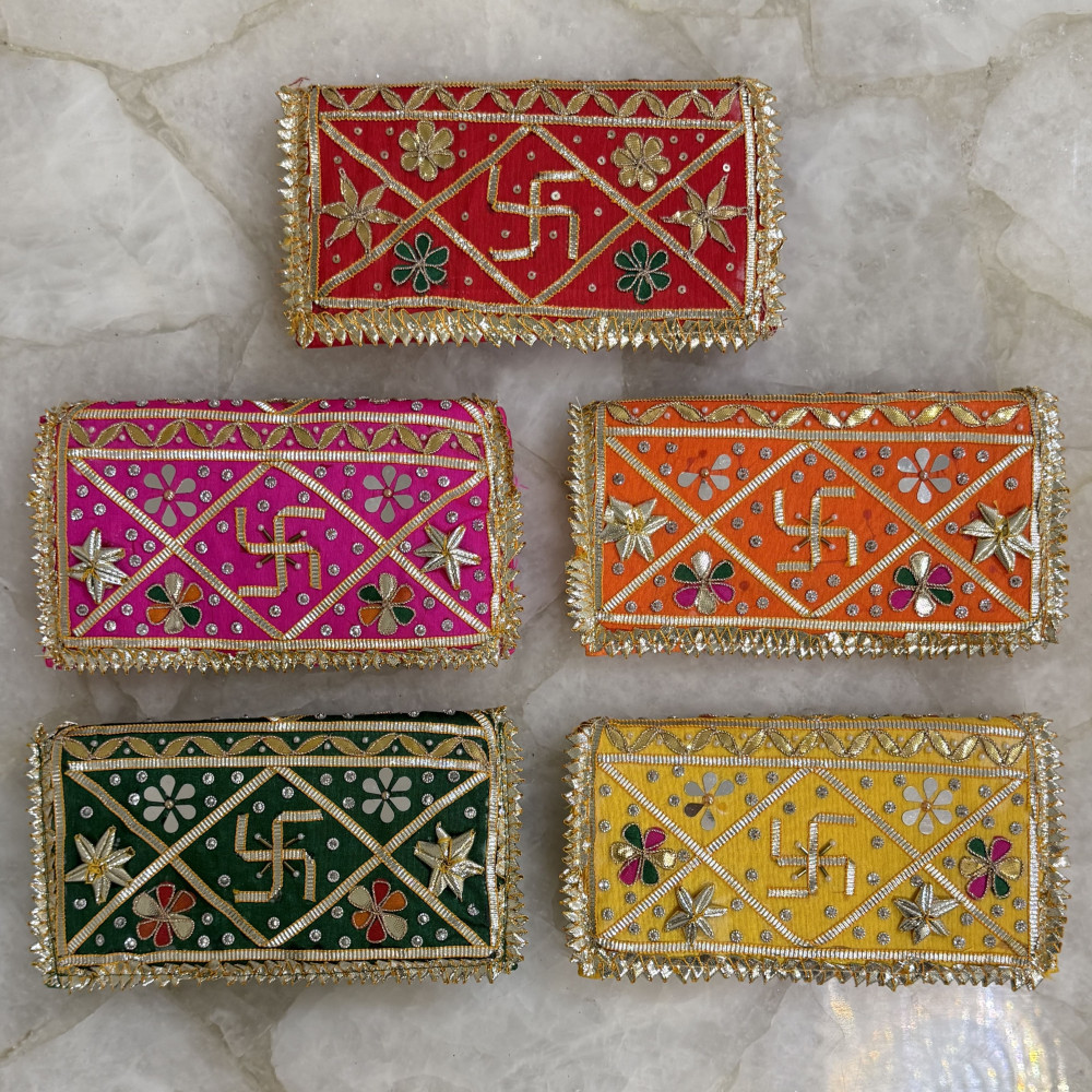 Image of Handcrafted Gota Patti Embroidered Money Envelope – Pack of 5