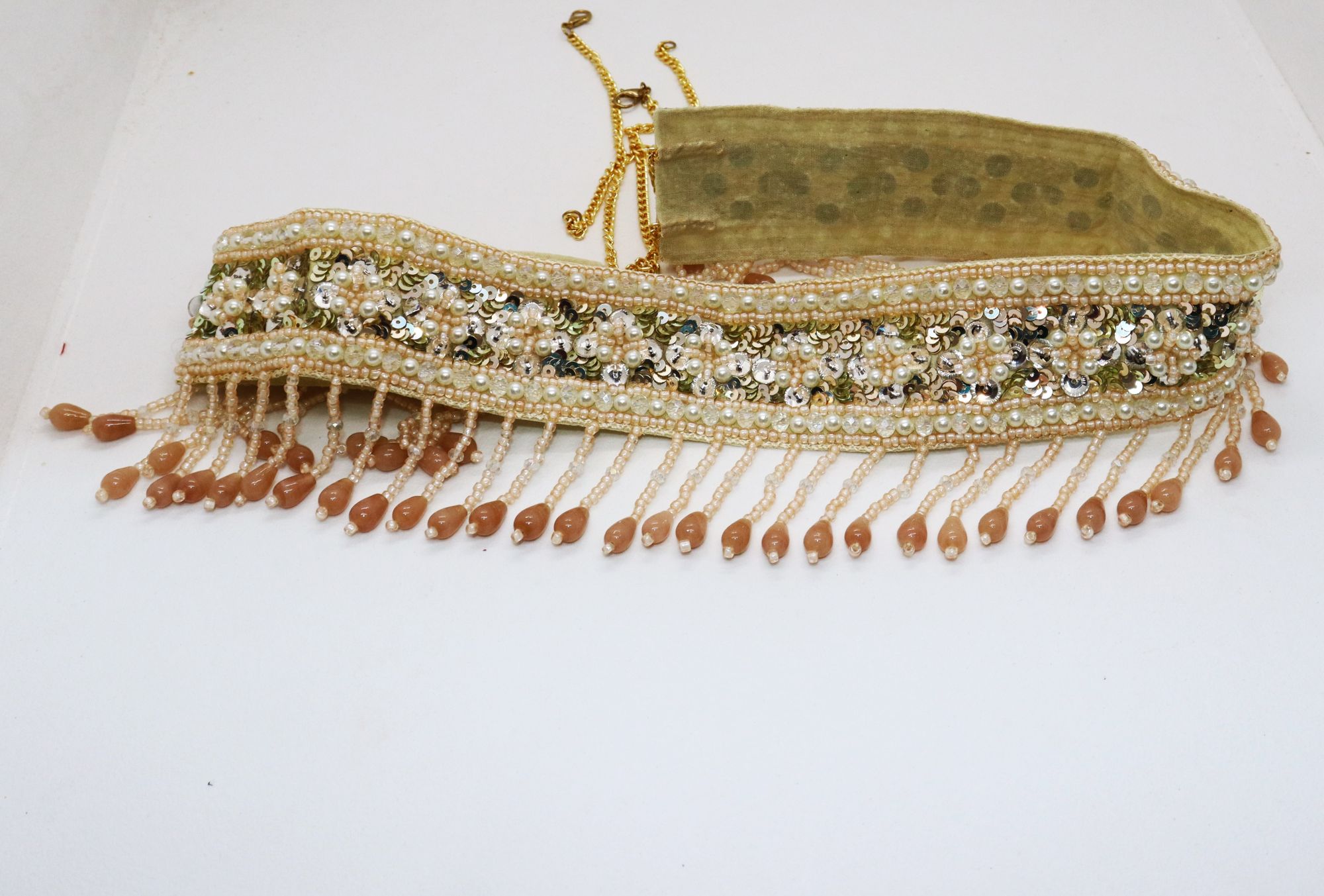 Indian Wedding Traditional Handmade Pearl Beaded Stone Work Waist Belt Women Body Jewelry ||Saree Belt Indian Wedding Traditional Handmade Pearl Beaded Stone Work Waist Belt Women Body Jewelry ||Saree Belt