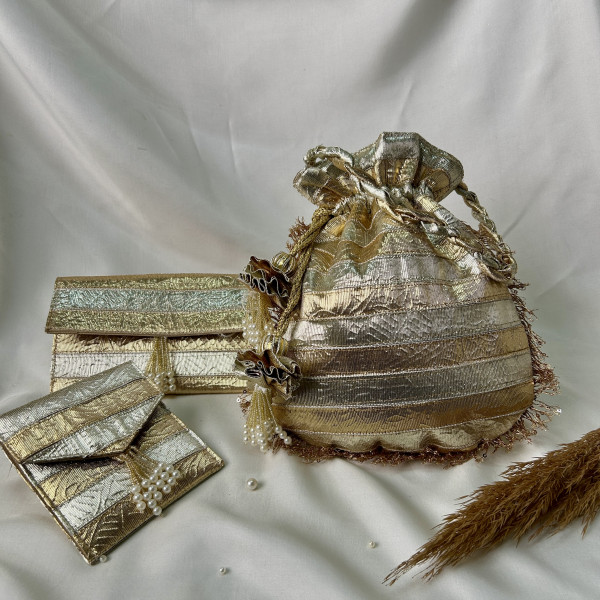 Gota Lappa Gifting Hamper (Potli Bag, Envelope, Coin Bag)