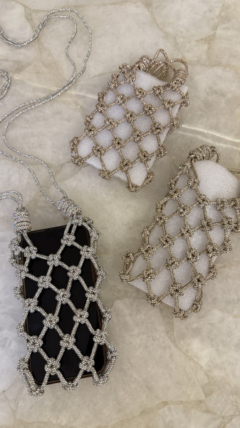 Rhinestone Knotted Mobile Cover with Sling