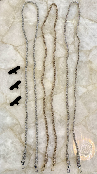 Rhinestone Braided Mobile Sling