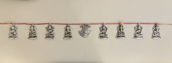 Lightweight White Metal Ganesh Ji and Lakshmi Ji Bandarwal | Oxidized Finish