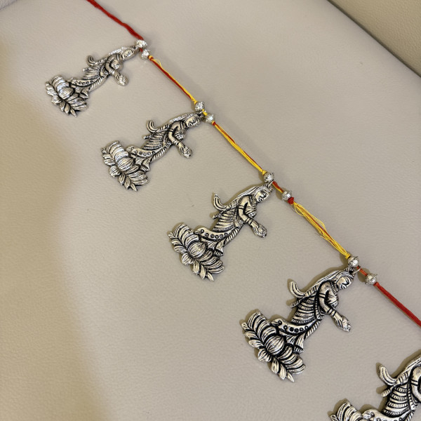 Traditional Ganesh Ji and Lakshmi Ji Metal Bandarwal – Design 2 | Oxidized Finish