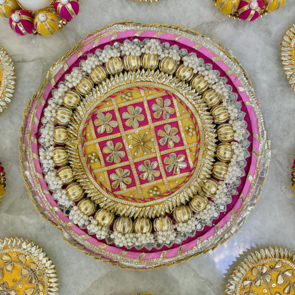 Five-Second Yellow Gota Patti Rangoli – Set of 11