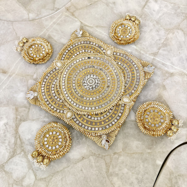 Classic Gota Patti & Mirror Rangoli – Set of 5