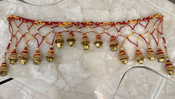 Traditional Mauli Bandarwal with Bell and Ghungroo Hangings | 42 Inches