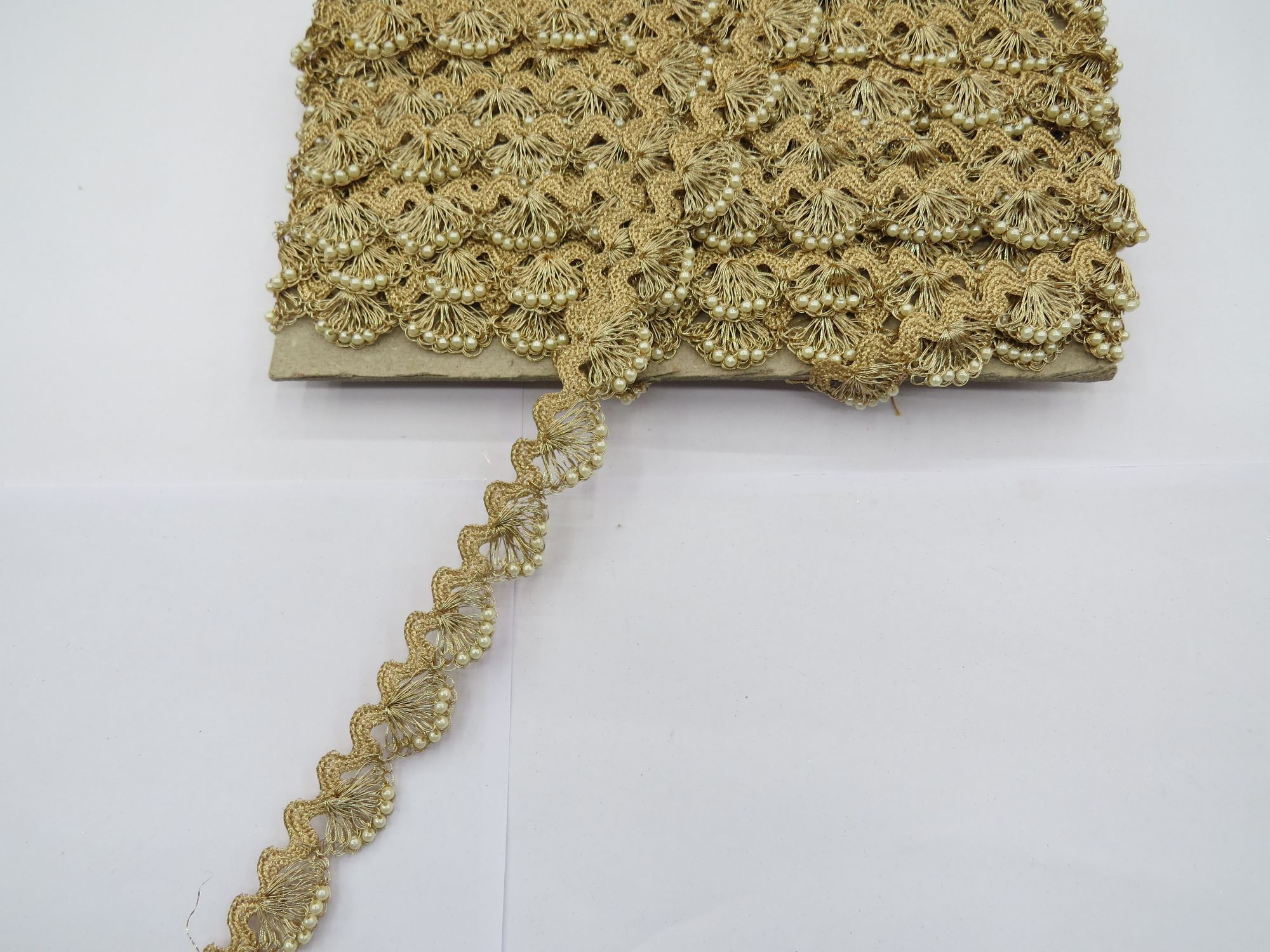 Mtr Wholesale Pearl Pankhi Scalpe Lace Border Saree Blouse Dupatta, Bridal Trim, Decorative Trim Lace Border