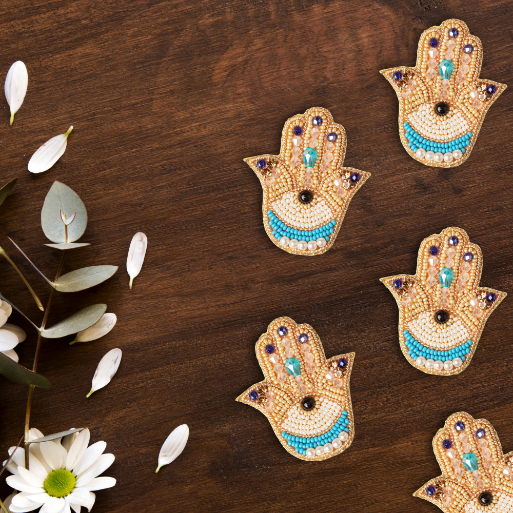 Pair of Fashionable Hamsa Hand Patch for Dress Decoration