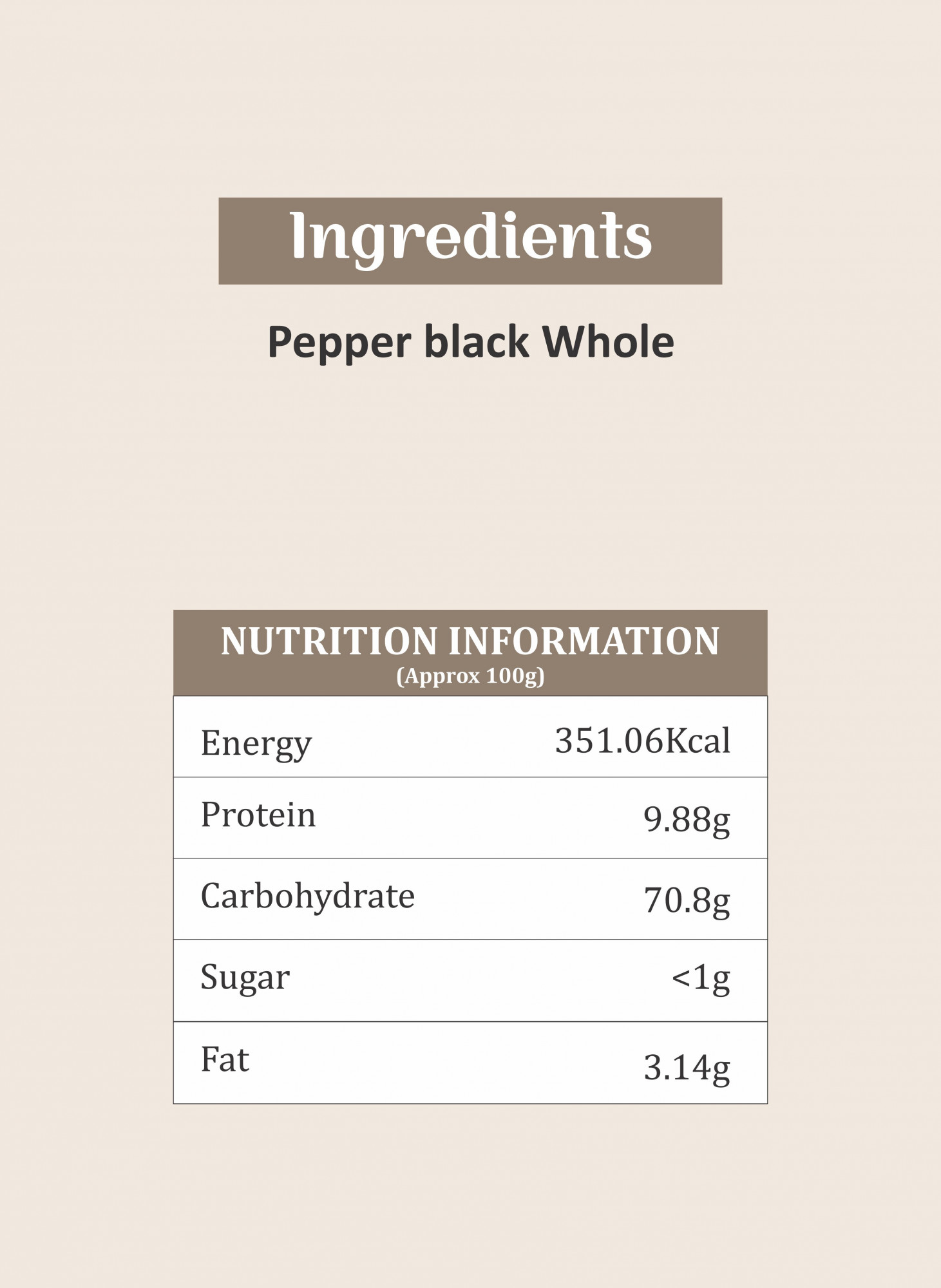 Shyam IPM Black Pepper Whole