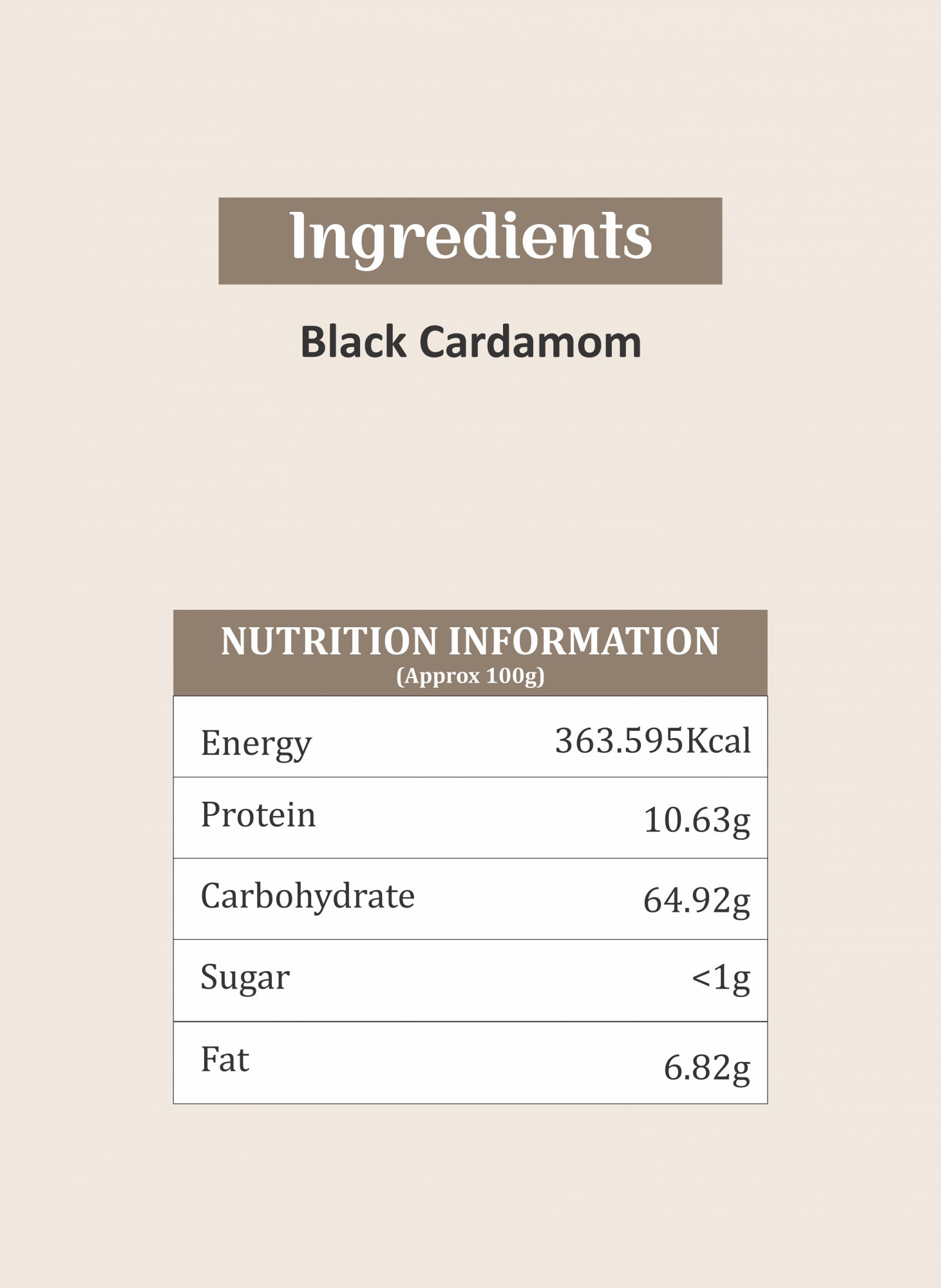 Shyam Black Cardamom