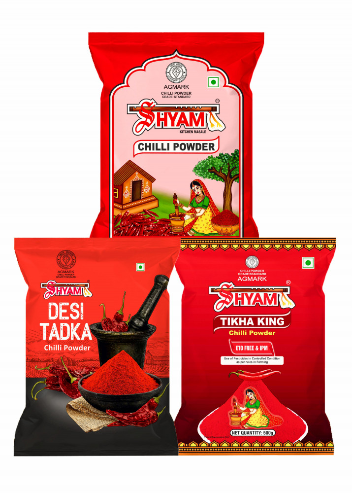 Triple Chilli Combo – Spicy & Flavorful Chilli Powders 500g