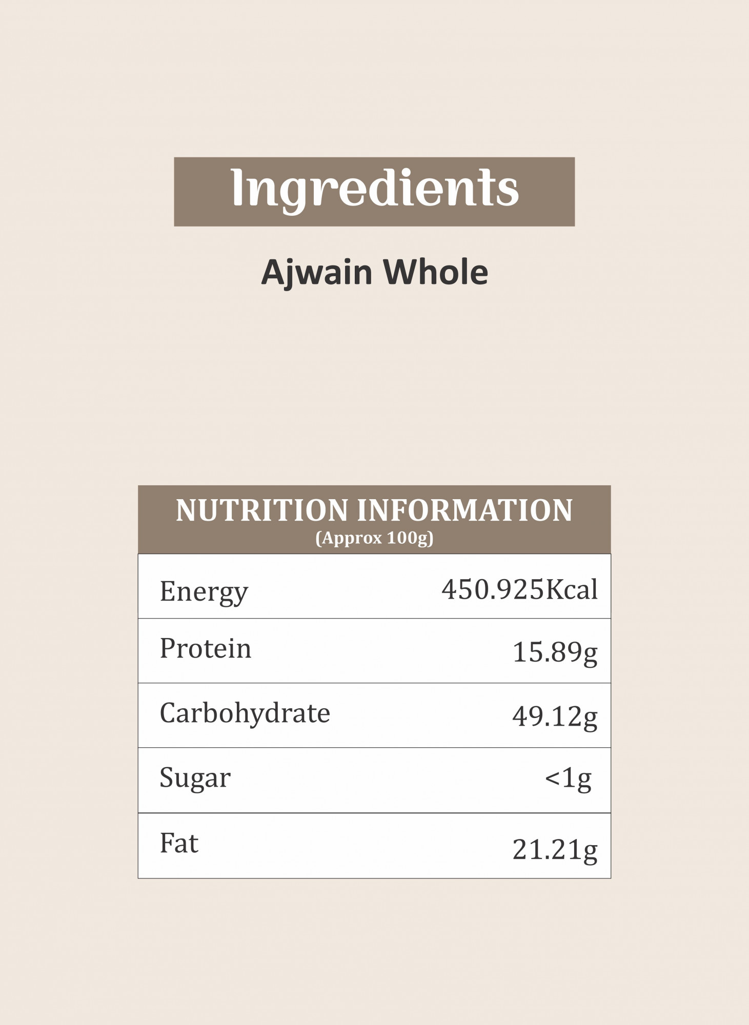 Shyam Ajwain Carom Seeds