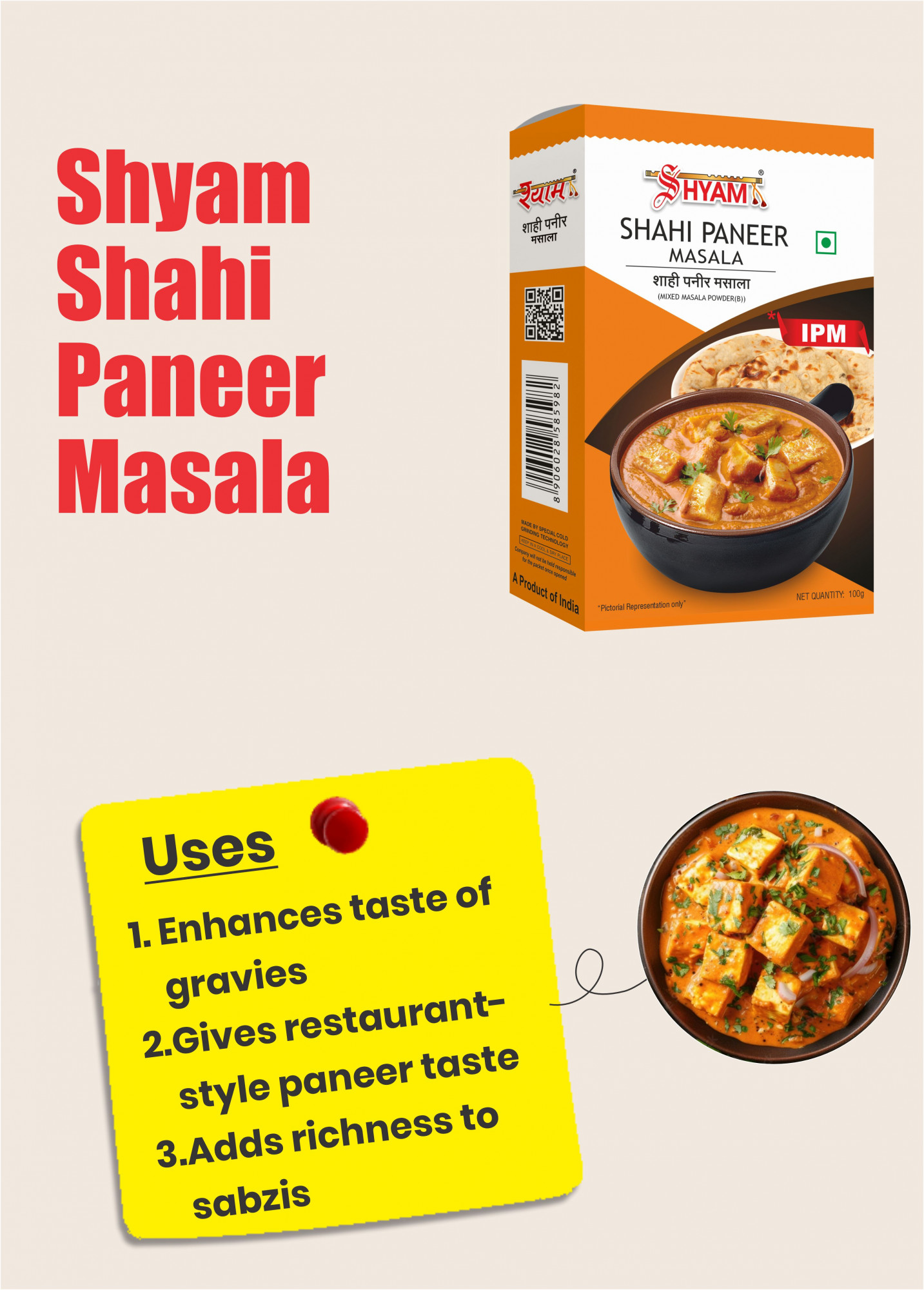 Shyam IPM Shahi Paneer masala
