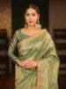 Designer Banarasi Tissue Silk Allover Zari Booti Saree With Zari Lace