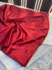 Satin Silk Dual Tone Saree With Designer Pallu Lace