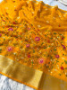Organza Silk Resham Work Embroidery Saree