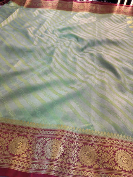 Banarasi Satin Silk Ethnic Motifs Design with Heavy Banarasi Richpallu